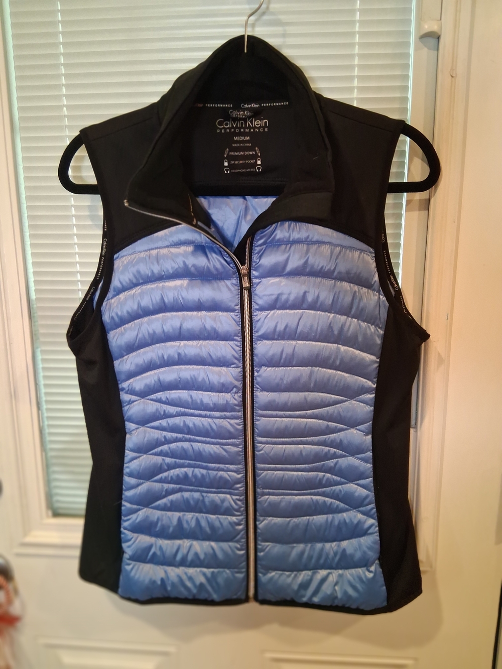 sku159 Calvin Klein Performance Women's Light Blue Quilted Vest Premium Down
